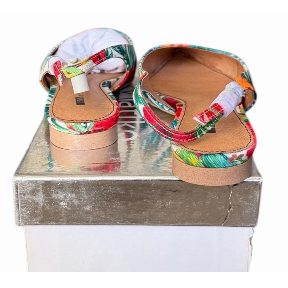 Matiko Hawaiian Floral Slingback Pointed Toe Flats Size 36 Tropical Print NIB - Picture 7 of 16